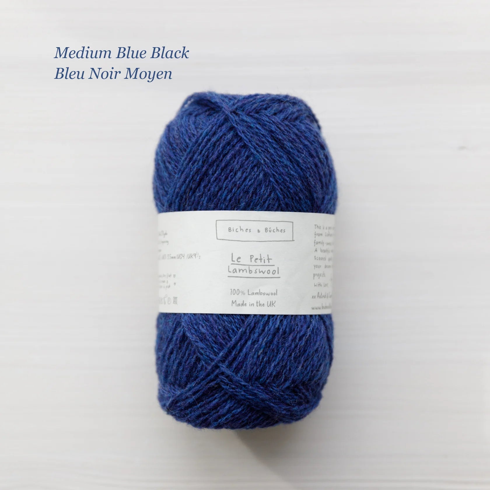 Le Petit Lambswool: Medium Blue Black