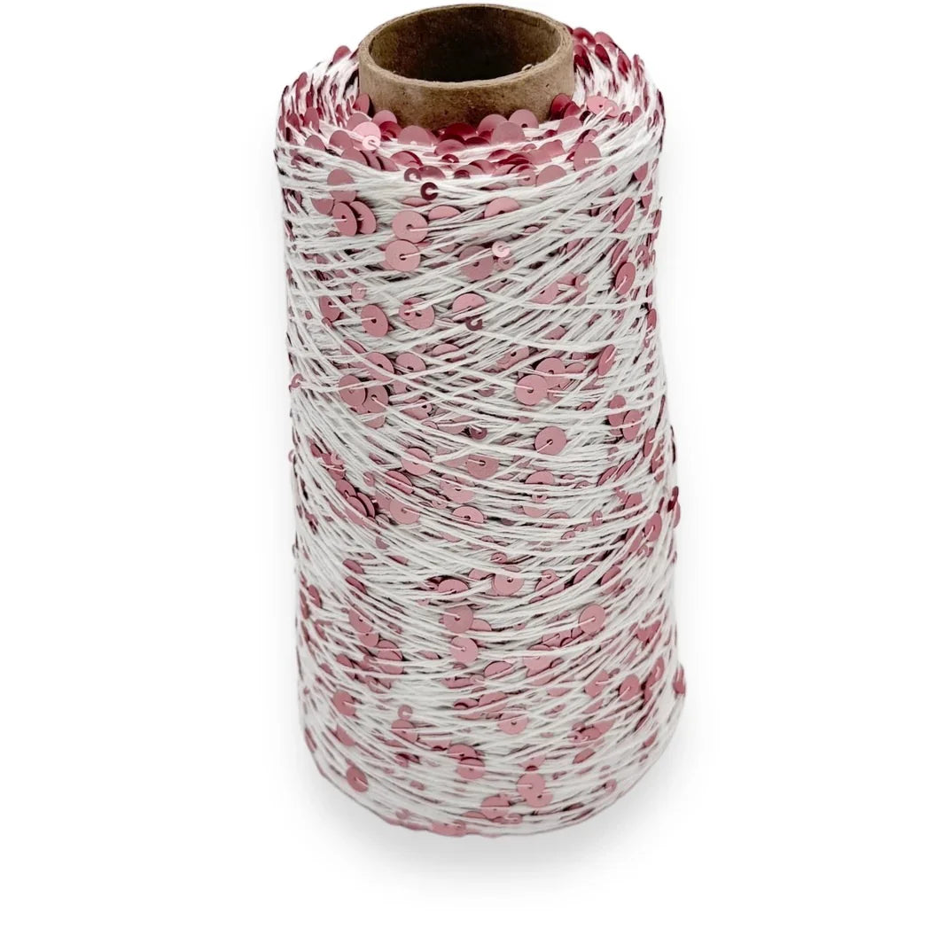 Pailletgarn: White Masal