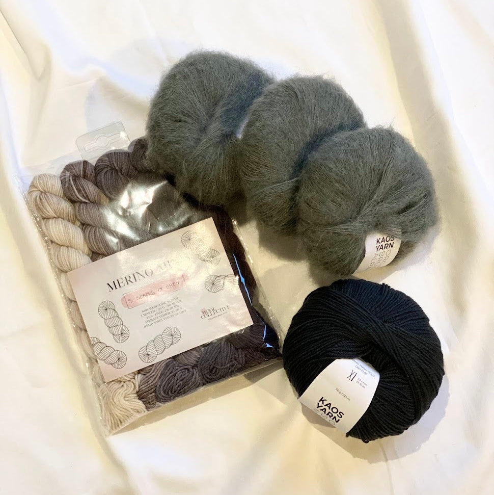 Kit til The WoCo Scarf: Shades of Grey