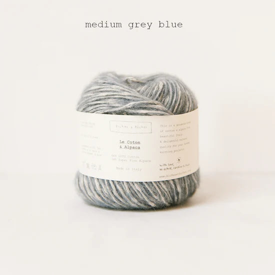 Le Coton & Alpaca: Medium Grey Blue