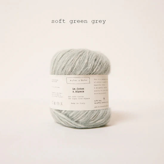 Le Coton & Alpaca: Soft Green Grey