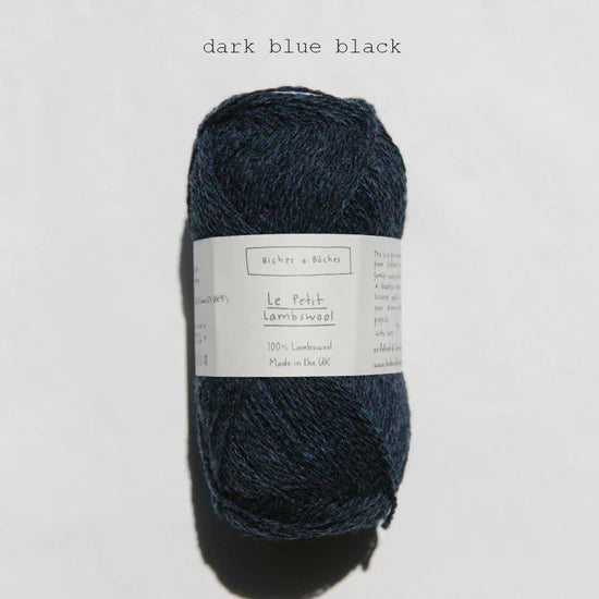 Le Petit Lambswool: Dark Blue Black