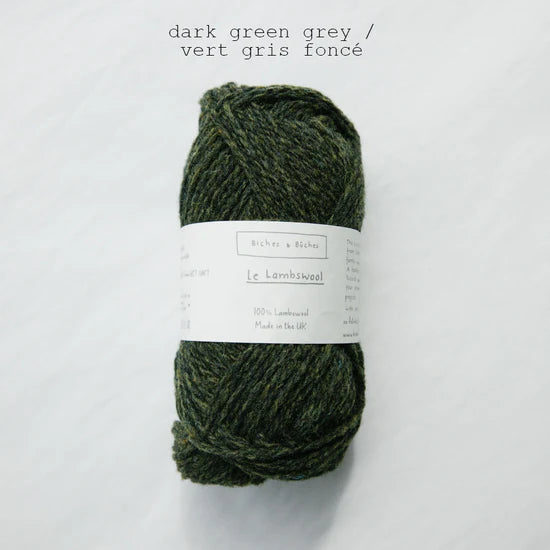 Le Lambswool: Dark Green Grey