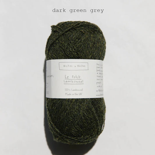 Le Petit Lambswool: Dark Green Grey