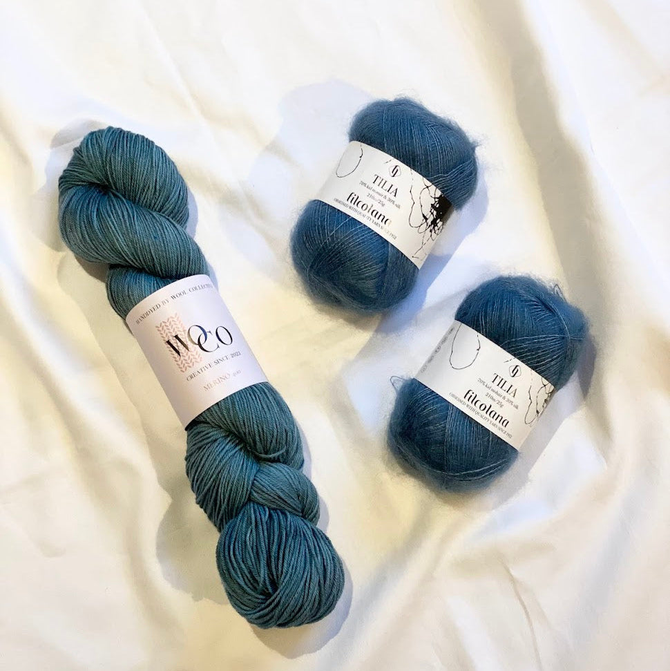 Kit til The WoCo Scarf: Blue Betty