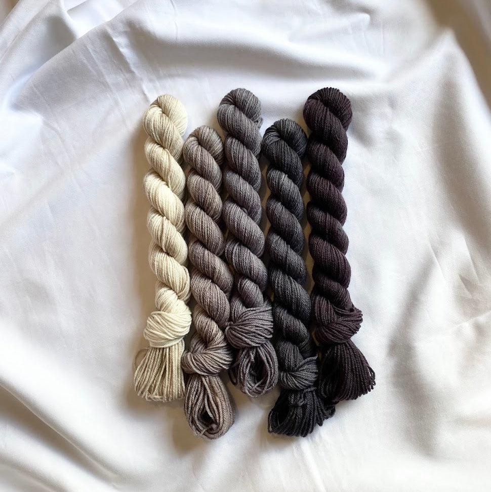 Merino Minis: 5 Shades of Grey