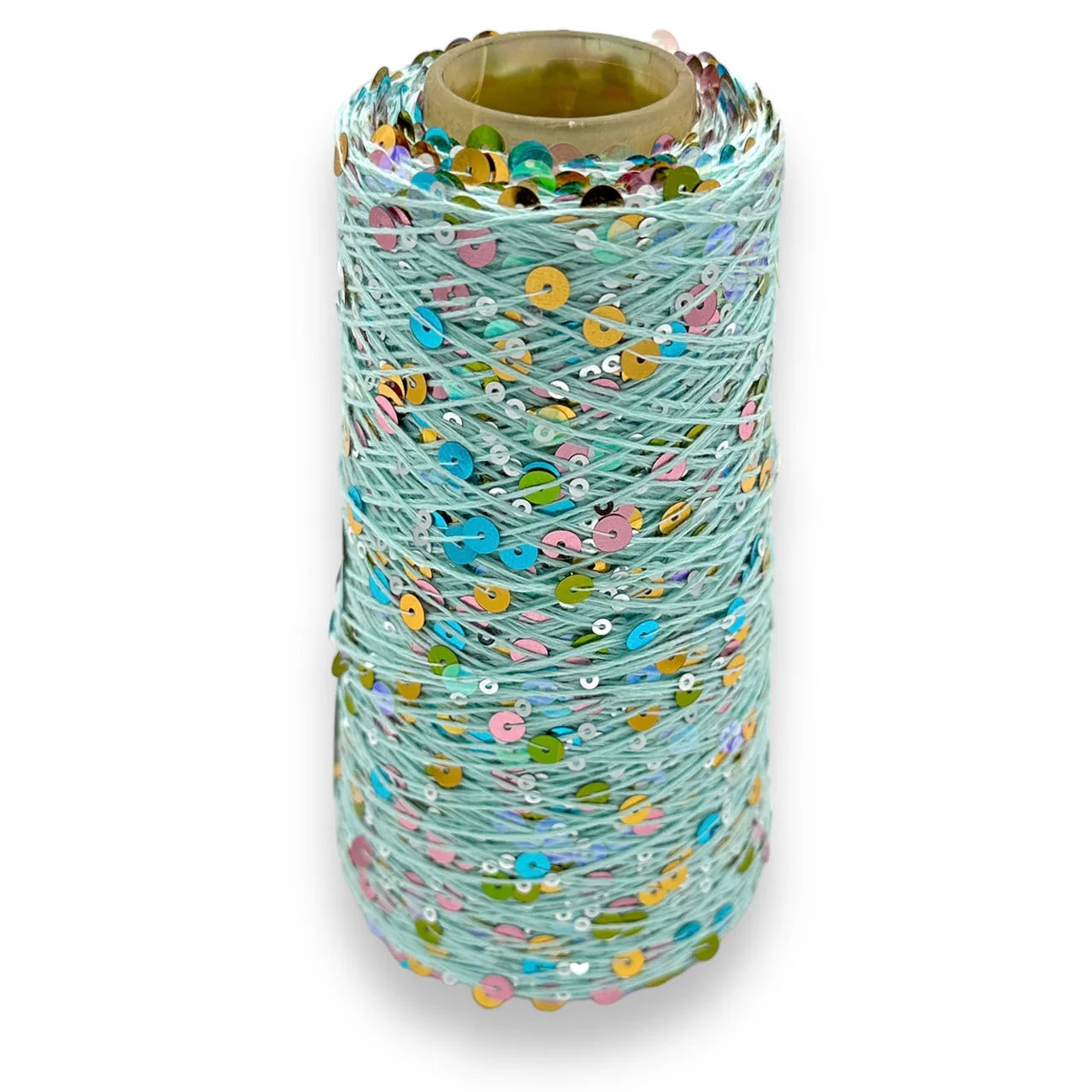 Pailletgarn: Multi Minz