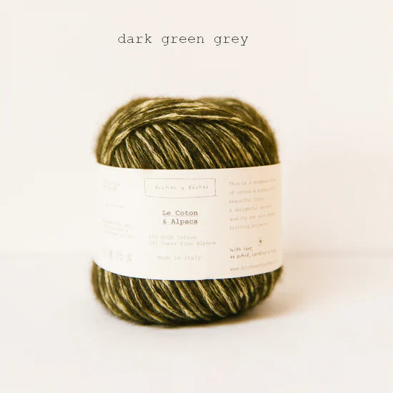 Le Coton & Alpaca: Dark Green Grey