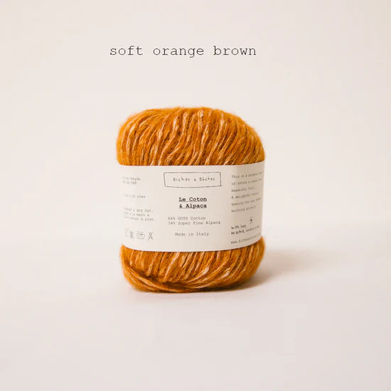 Le Coton & Alpaca: Soft Orange Brown